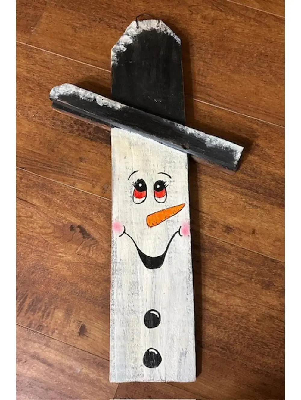 Double-Sided Wooden Scarecrow and Snowman Wall Hanging Decoration